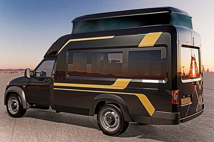 УАЗ показал дом на колесах с подъемной крышей 