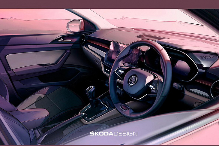 Skoda показала салон бюджетного седана Slavia 
