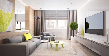 Цветовая отделка интерьеров квартиры