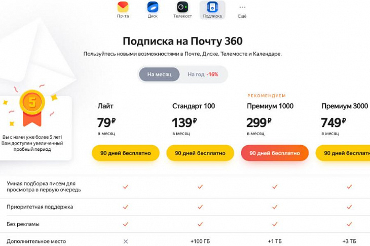 «Яндекс.Почта 360» — новый набор сервисов «Яндекса» с общим интерфейсом